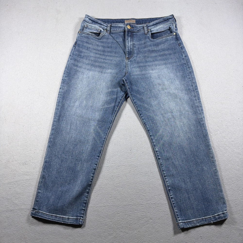 Kut From The Kloth Sienna Baggy Boyfriend Crop Jeans Womens 14 Medium Wash Denim
